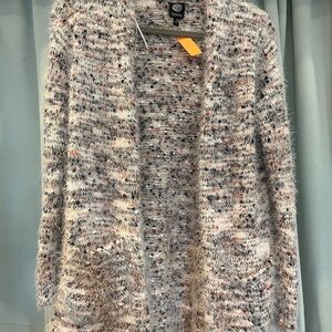 Bobeau Multicolor Textured Cardigan
